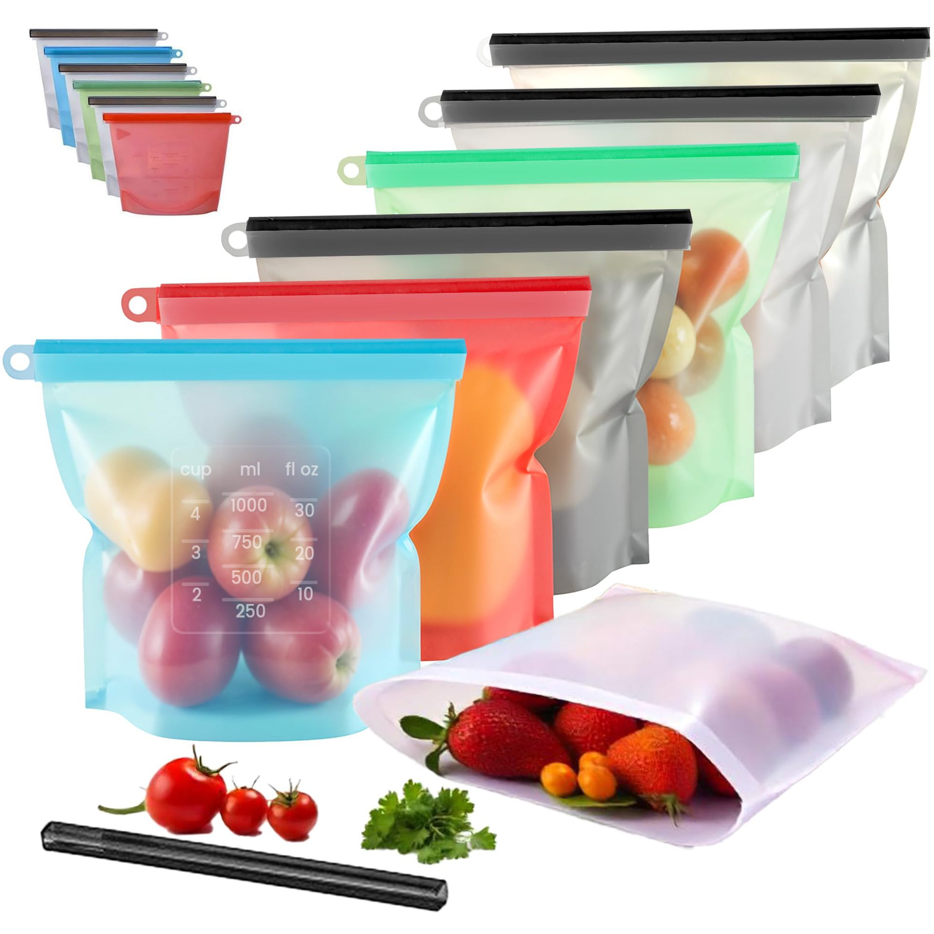 Reusable Zip Bag - Conteneurs de stockage des aliments en