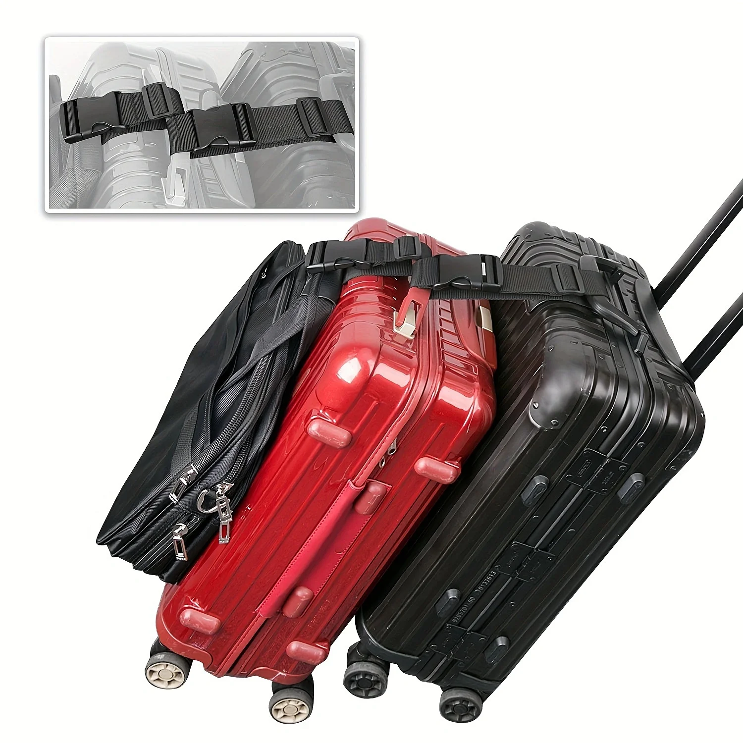Quality Travel Accessories - Sangles de bagage simples et réglables,