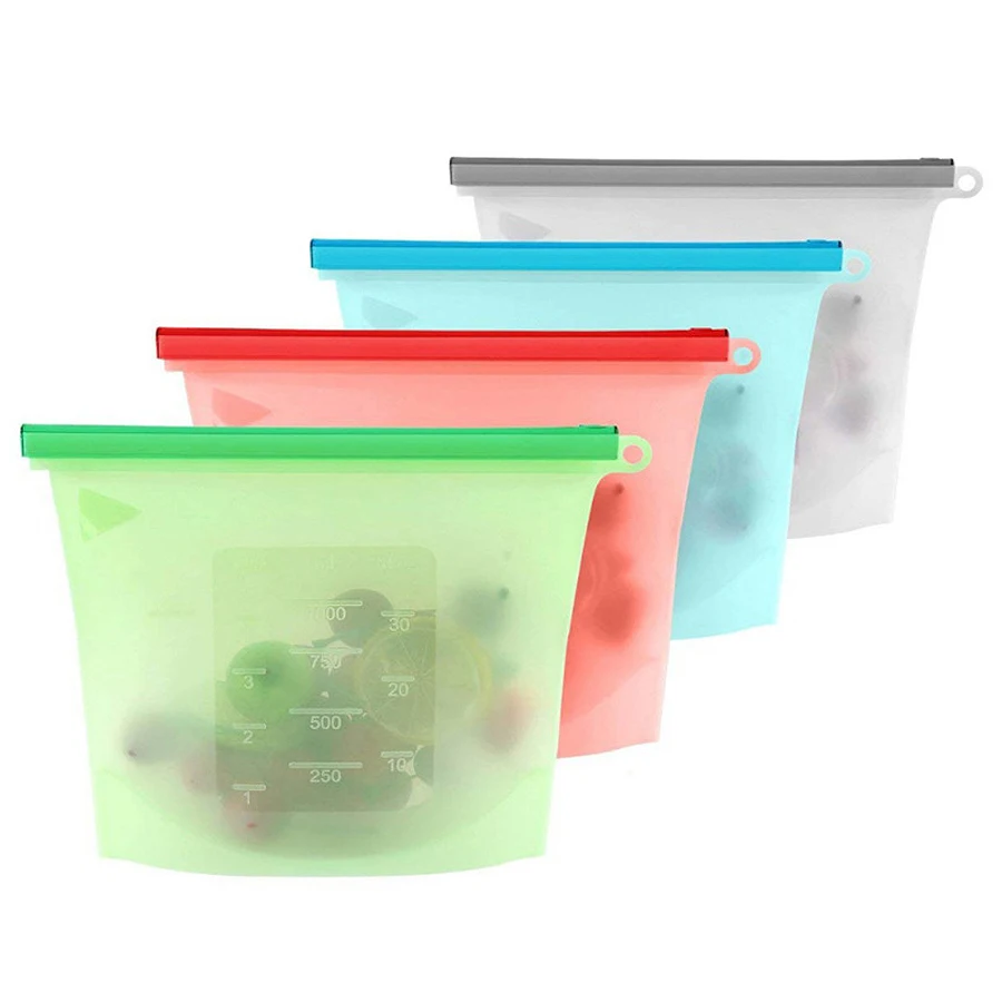 Reusable Zip Bag - Sac de conservation alimentaire réutilisable en
