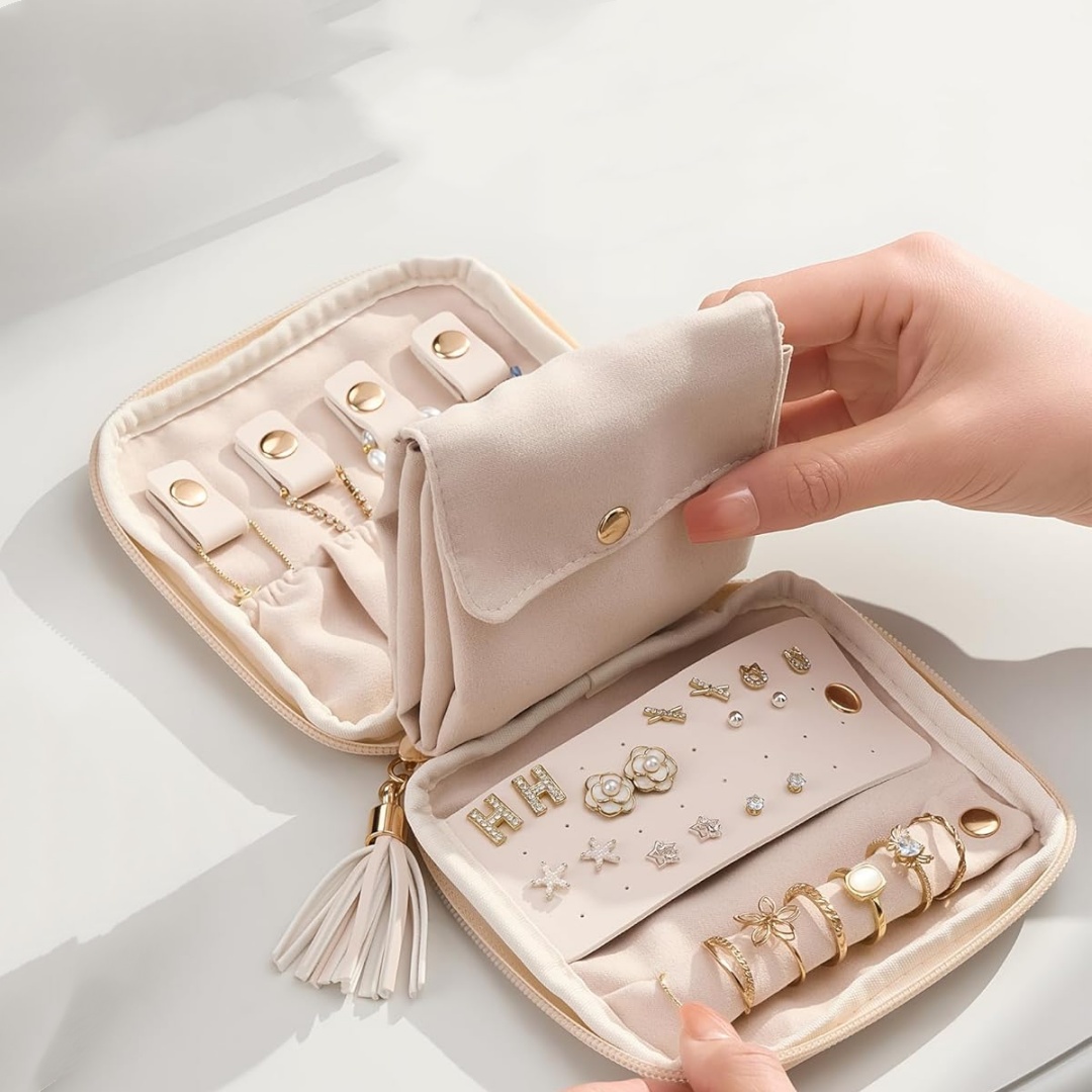 Travel Jewellery & Accessories Organiser - Étui à bijoux souple, pochette à