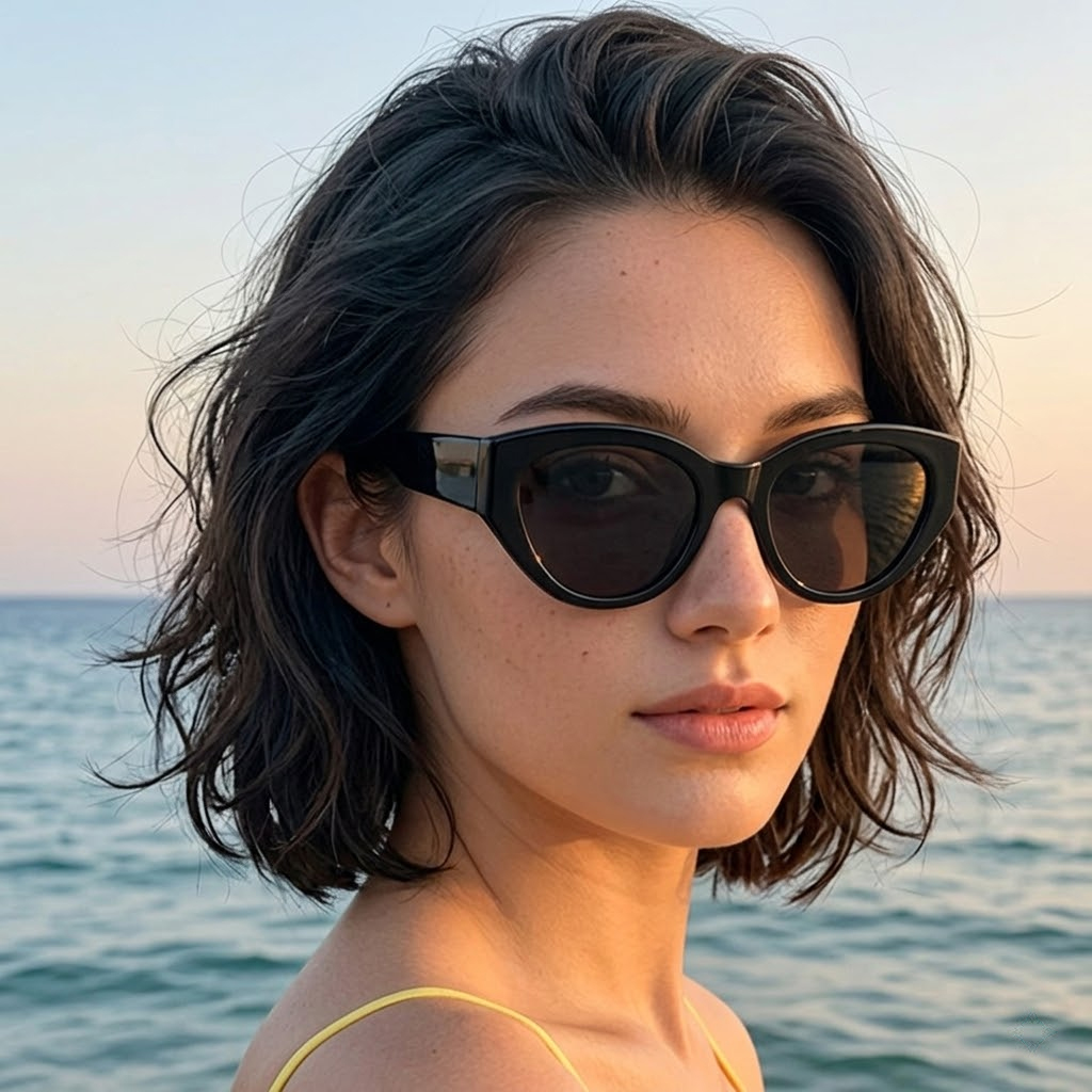 Quality Travel Accessories - Lunettes de soleil polarisées classiques œil-de-chat