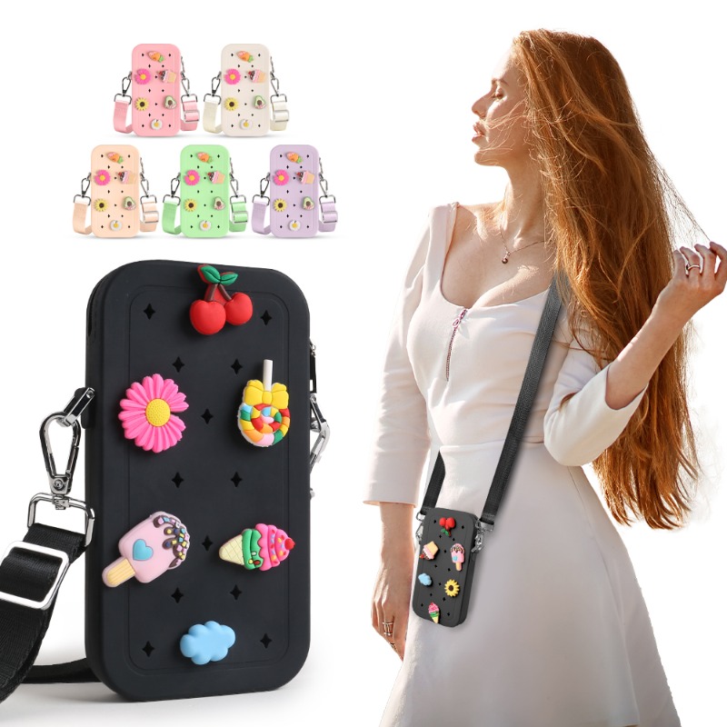 Travel Accessories Organizer - Sac bandoulière multifonction portable en silicone,