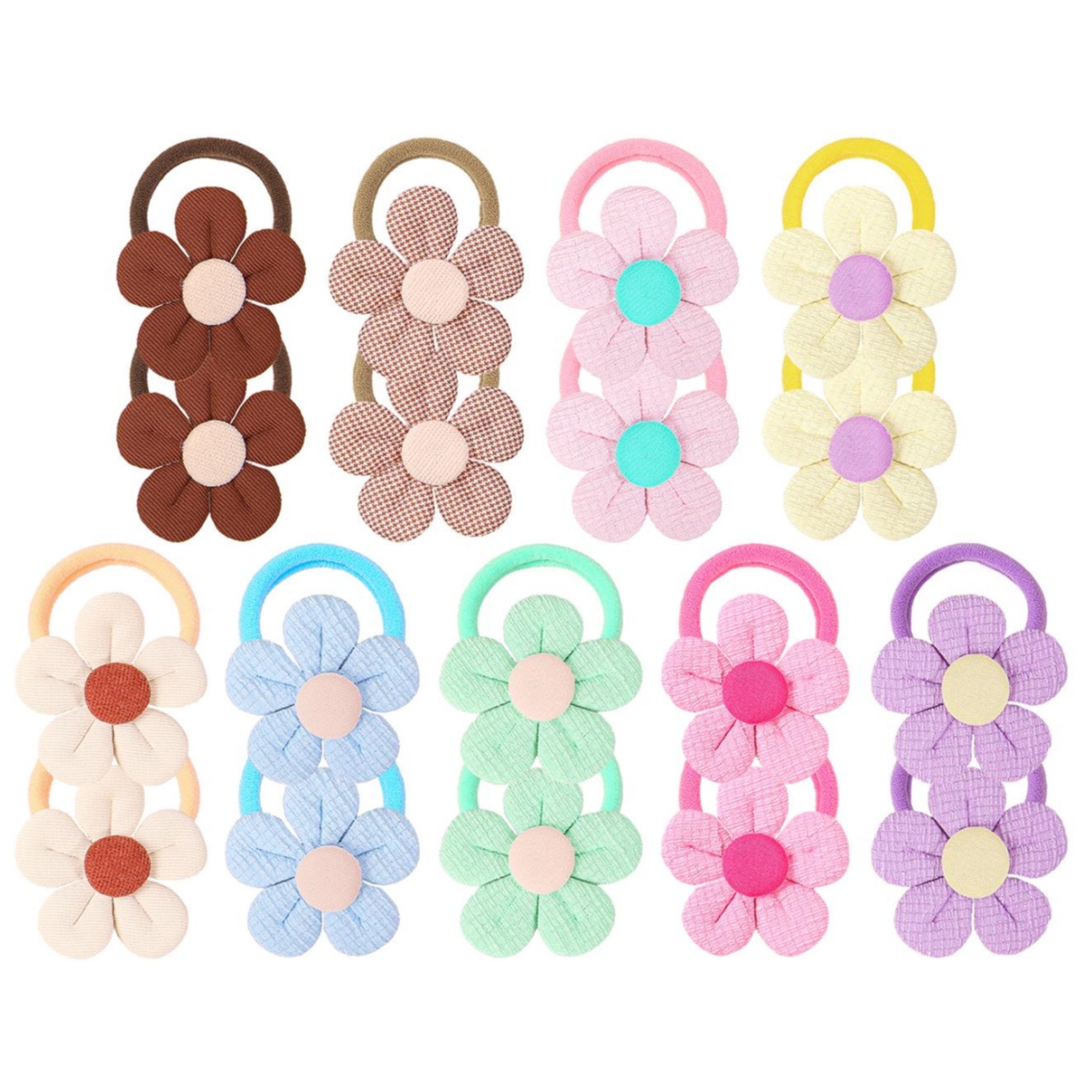 Travel Accessories For 6 Year Old - 18 pièces tournesol cheveux cravates enfants