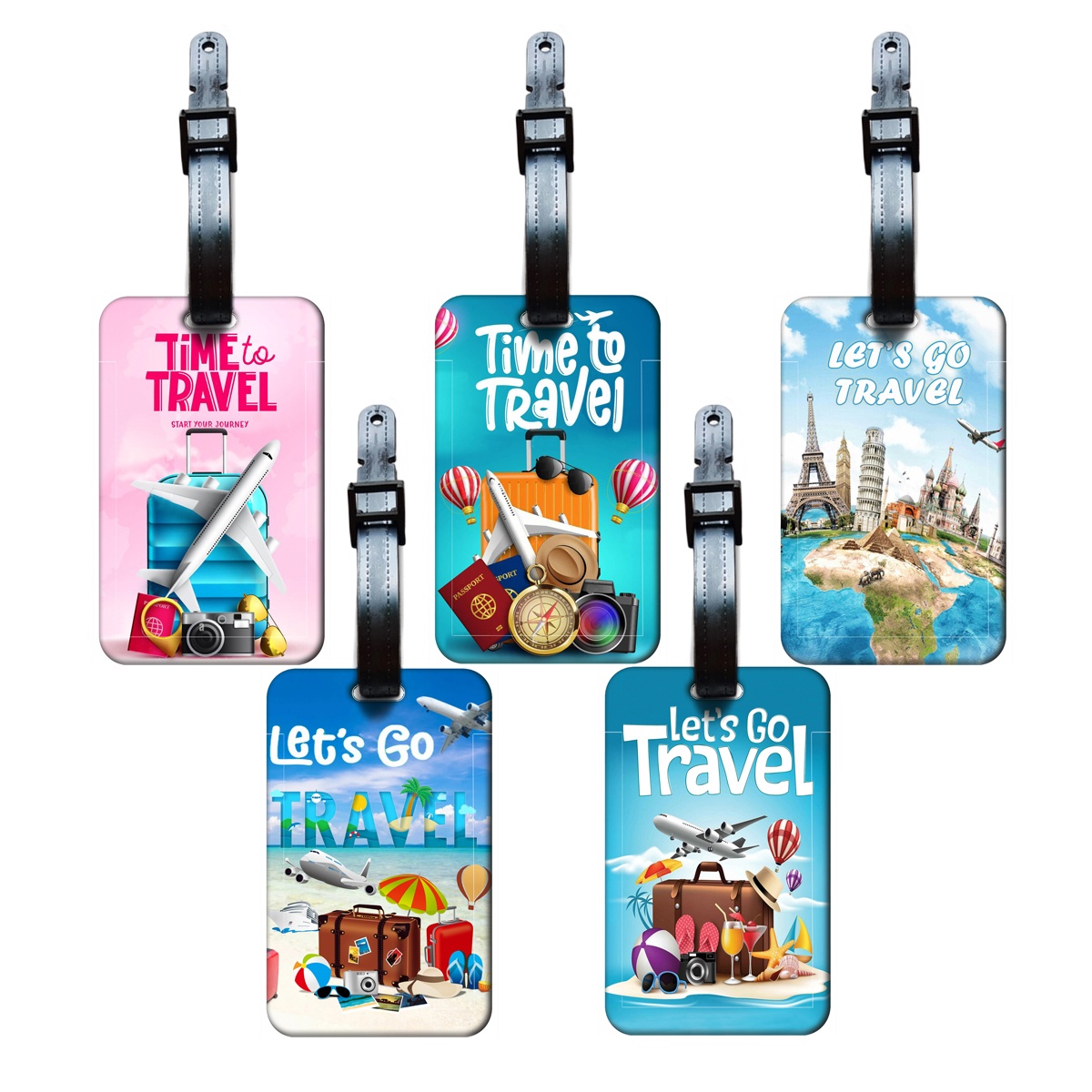 Travel Accessories Plane - Étiquette de bagage de voyage unisexe,