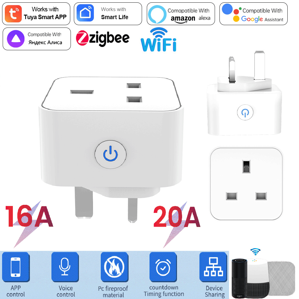 Prise intelligente Tuya 16A/20 - Travel Accessories Uk avis et prix