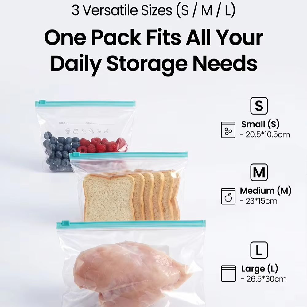 Sacs de stockage alimentaire à - Reusable Zip Bag avis et prix
