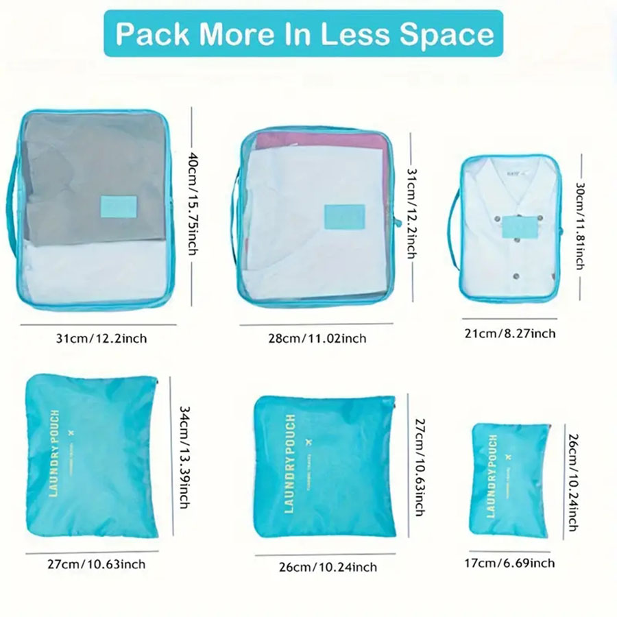 6 pièces organisateur de voyag - Travel Accessories Organiser avis et prix