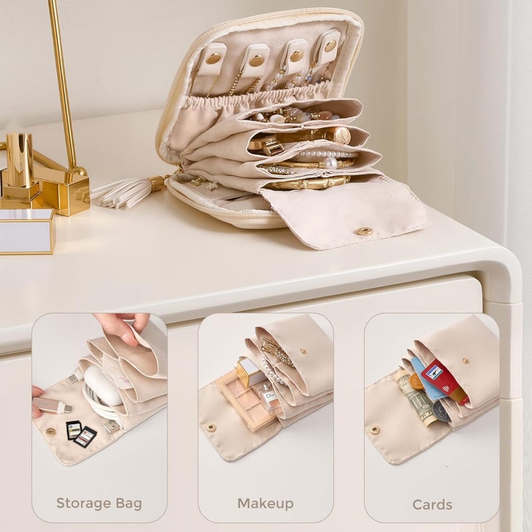 Étui à bijoux souple, pochette - Travel Jewellery & Accessories Organiser avis et prix